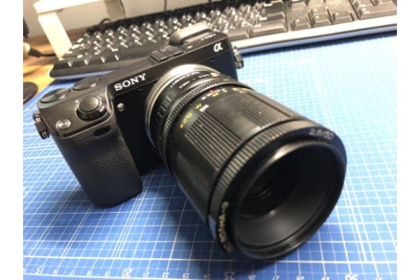 ソニー NEX-7 オールドレンズ ロシア製 VOLNA-9 50mm F2.8 MACRO 装着